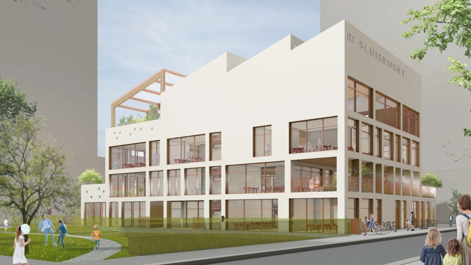 Nieuwbouw Integraal Kindcentrum Sluisbuurt in Amsterdam